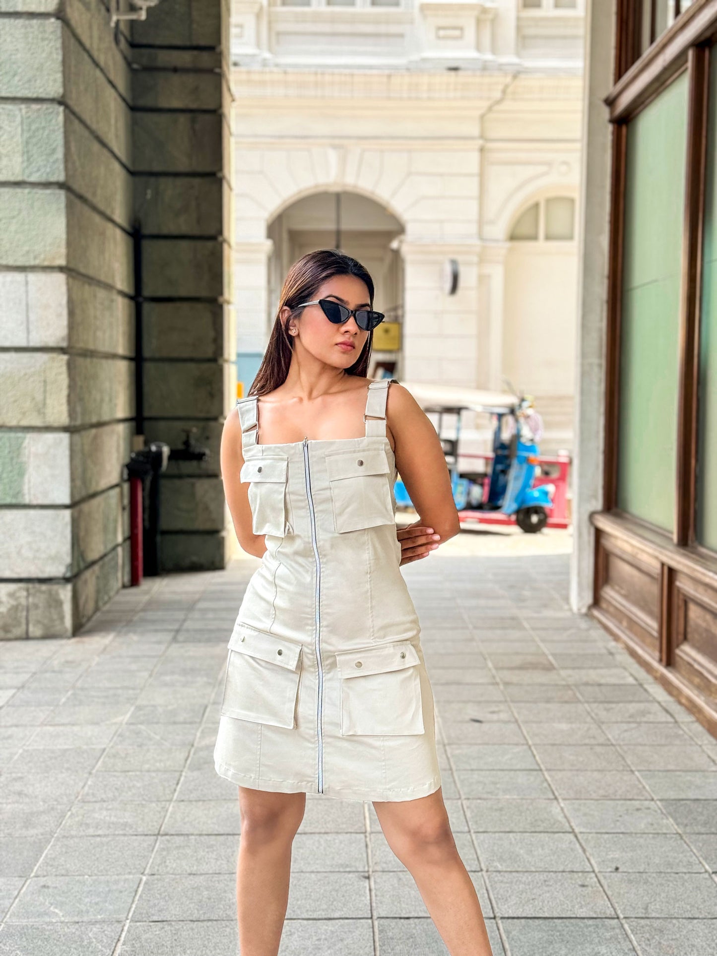 Cargo Pinafore Dress