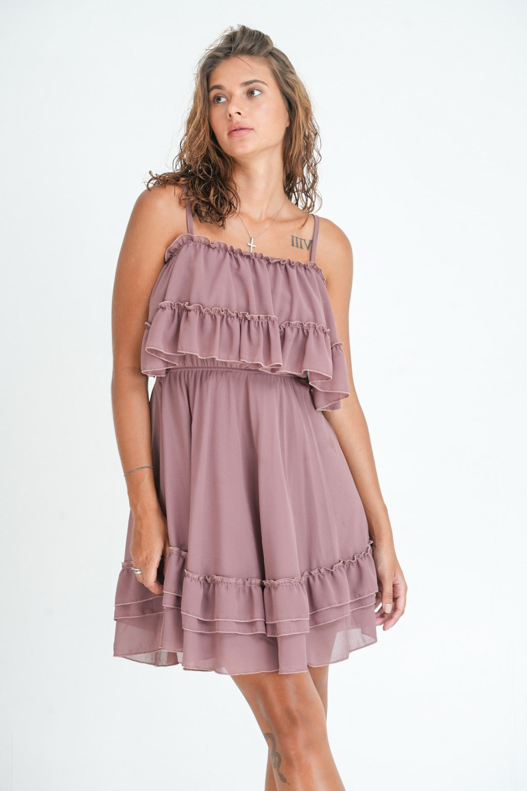 Layered Ruffle Dress