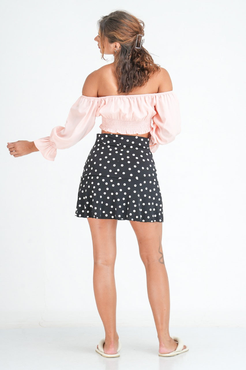 Smoked Detailed Off Shoulder Top