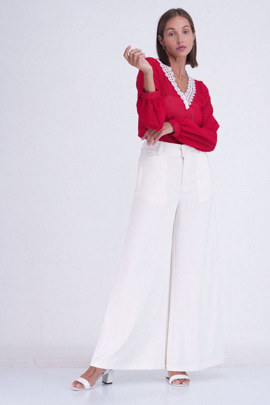 High Waist Wide Leg Pant